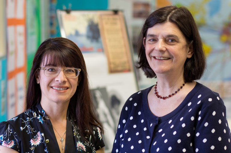 Rita Gravina and Catherine Pfaff, Recipients of the 2016 Governor General's History Award for Excellence in Teaching.